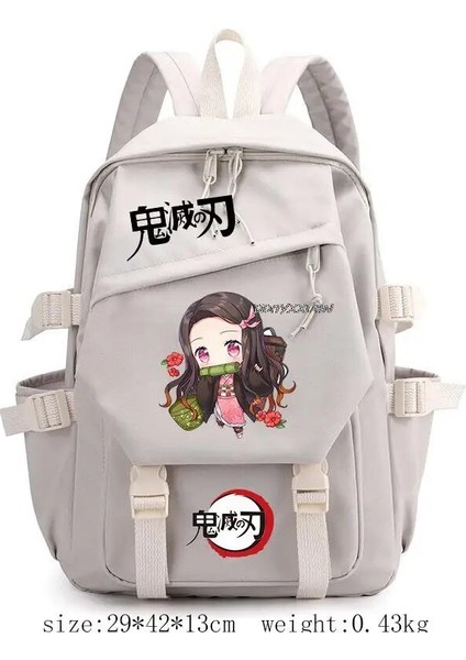 Resim Renk Demon Slayer Baskılı Anime Okul Çantası Kamado Nezuko Sırt Çantası USB Açık Seyahat Çantası Karikatür Kız Çantası (Yurt Dışından) fiyatları
