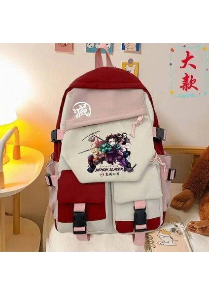 Stil 25 Demon Slayer Anime Cosplay Unisex Öğrenciler Okul Çantası Sırt Çantası Karikatür Gizli Sakli Konusmalar Dizüstü Seyahat Sırt Çantası Açık Moda Çanta Hediye (Yurt Dışından)
