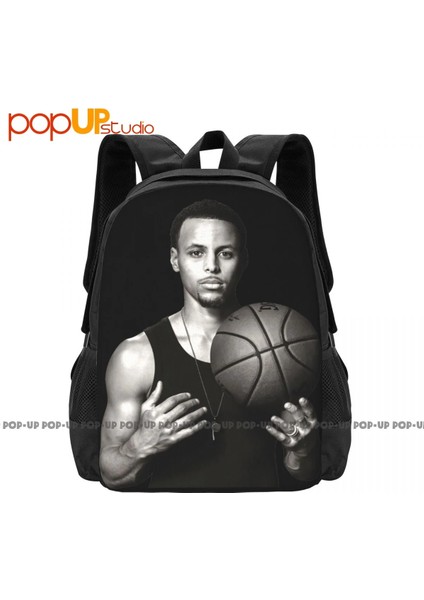 Siyah Bir Boyut Stephen Curry Portre Grafik Sırt Çantası Büyük Kapasiteli Gizli Sakli Konusmalar Softback Jimnastikçi Çantası Açık Koşu (Yurt Dışından)