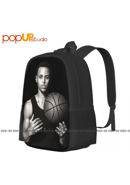 Siyah Bir Boyut Stephen Curry Portre Grafik Sırt Çantası Büyük Kapasiteli Gizli Sakli Konusmalar Softback Jimnastikçi Çantası Açık Koşu (Yurt Dışından)