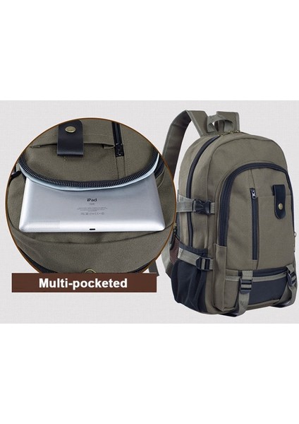 Kahverengi Küçük Dayanıklı Kanvas Sırt Çantası Erkek Kadın Büyük Kapasiteli Okul Dizüstü Sırt Çantası Okul Çantası Gizli Sakli Konusmalar Açık Seyahat Sırt Çantası Çanta (Yurt Dışından) indirimleri