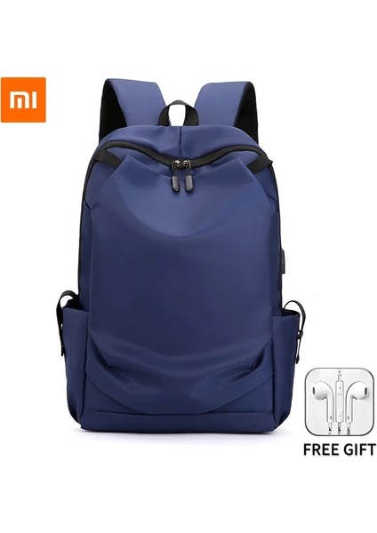 Mavi Xiaomi Youpin Seyahat Çantası Adam Rahat Sırt Çantası Erkekler Açık Sırt Çantası Su Geçirmez Kulaklık Deliği Süper Hafif Anti-Hırsızlık Bölme (Yurt Dışından)