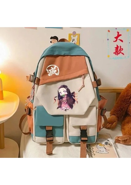 Stil 23 Demon Slayer Anime Cosplay Unisex Öğrenciler Okul Çantası Sırt Çantası Karikatür Gizli Sakli Konusmalar Dizüstü Seyahat Sırt Çantası Açık Moda Çanta Hediye (Yurt Dışından) modelleri