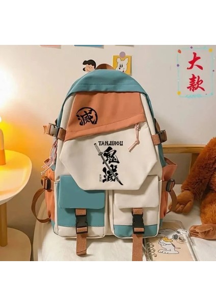 Stil 23 Demon Slayer Anime Cosplay Unisex Öğrenciler Okul Çantası Sırt Çantası Karikatür Gizli Sakli Konusmalar Dizüstü Seyahat Sırt Çantası Açık Moda Çanta Hediye (Yurt Dışından) fırsatları