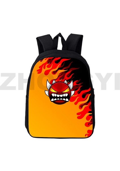 GEOMETRY82 12 Inç 30X24X12 cm Kızgın Geometri Dash Oyunu 3D Genç Kızlar Için Sırt Çantaları Tuval Okul Çantaları 12/16 Inç Doğa Sporları Omuz Çantası Dizüstü Bilgisayar Mochila (Yurt Dışından) fırsatları