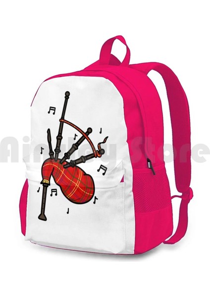 Sırt Çantası-Pembe Onesize Gayda Açık Yürüyüş Sırt Çantası Su Geçirmez Kamp Seyahat Gayda Müzik Enstrümanı Iskoç Iskoçya Tartan (Yurt Dışından) fırsatları
