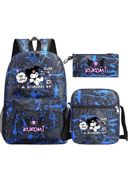 Set 16 Inç Sırt Çantası Güzel Kuromi Melodi 3 Adet/takım Karikatür Gençler Için Okul Çantaları Açık Havada Seyahat Su Geçirmez Schoolbag Çocuk Oğlan Kız (Yurt Dışından) fiyatları