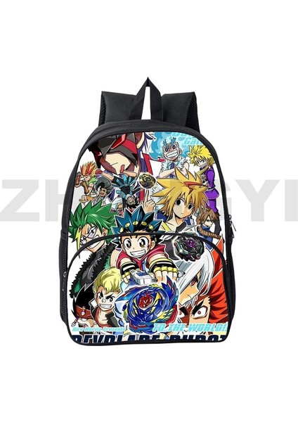BEYBLADE174 16 Inç 40X30X16 cm Komik Karikatür Beyblade Burst 3D Sırt Çantası Erkek Açık Spor Okul Çantaları 12/16 Inç Mini Sırt Çantası Japon Anime Çanta Kadınlar Için (Yurt Dışından) modelleri
