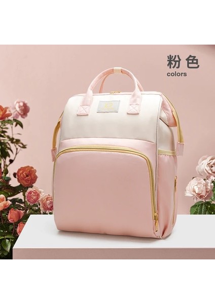 Pembe Tinruleon Bebek Bezi Çantası Mumya Çanta Sırt Çantası Su Geçirmez Saklama Çantası Açık Seyahat Anne Annelik Çantası Bebek Şeyler Için (Yurt Dışından)