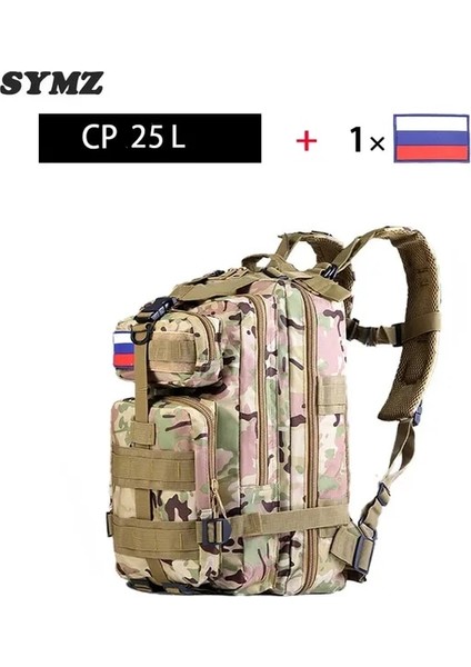 Cp 25L Syzm Askeri Taktik Sırt Çantası Açık Spor Sırt Çantası Seyahat Balıkçılık Dağcılık Yürüyüş Çantası Naylon Kamuflaj Sırt Çantası (Yurt Dışından)