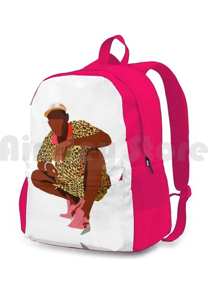 Sırt Çantası-Pembe Onesize Tyler Açık Hava Yürüyüşü Sırt Çantası Binicilik Tırmanma Spor Çantası Müzik Müzik Igor Tyler Creater Tyler The Creater Rap Rapçi Vsco (Yurt Dışından) fırsatları