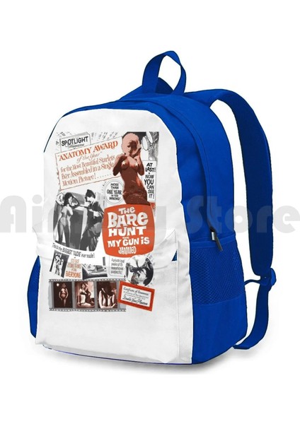 Sırt Çantası-Siyah Onesize The Bare Hunt Açık Yürüyüş Sırt Çantası Su Geçirmez Kamp Seyahat Vintage Retro Vintage Filmler Retro Filmler Sömürü (Yurt Dışından)