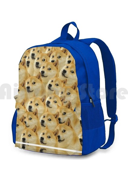 Sırt Çantası-Siyah Onesize Doge Açık Hava Yürüyüşü Sırt Çantası Binme Tırmanma Spor Çantası Doge Meme Dank Memes Havalı Harika Köpek Hayvanlar Köpekler Hayvan Sevimli Wow (Yurt Dışından) fırsatları