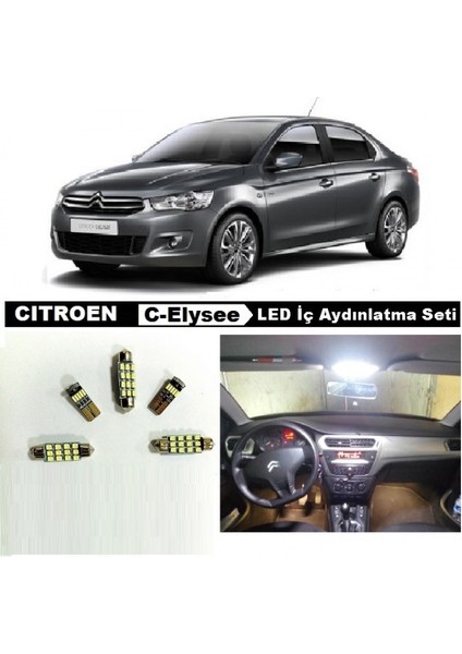 Cıtroen C-Elysee LED Iç Aydınlatma Ampul Seti Beyaz