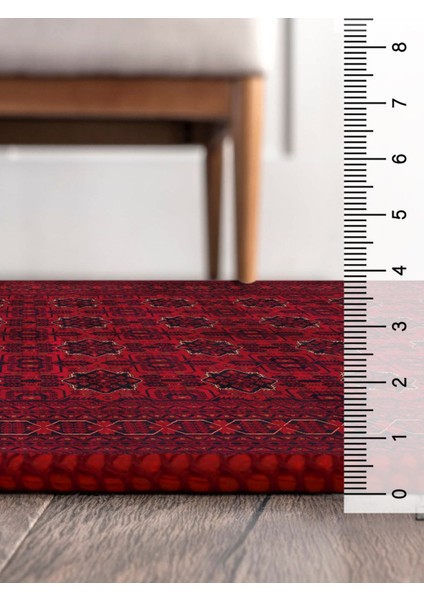 Vintage Desenli Halı, Pamuk Dokuma Pamuklu Taban Dekoratif Halı Kilim 43