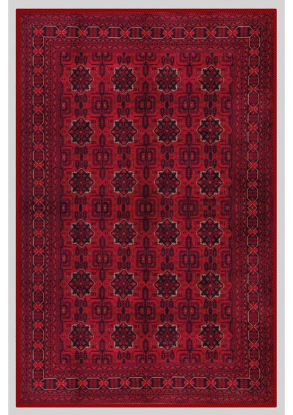 Vintage Desenli Halı, Pamuk Dokuma Pamuklu Taban Dekoratif Halı Kilim 43