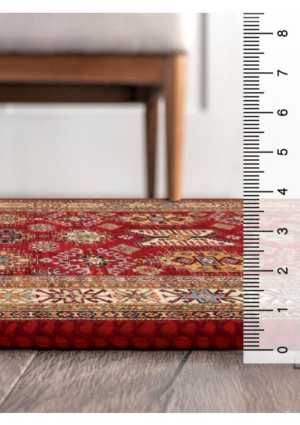 Vintage Desenli Halı, Pamuk Dokuma Pamuklu Taban Dekoratif Halı Kilim 60