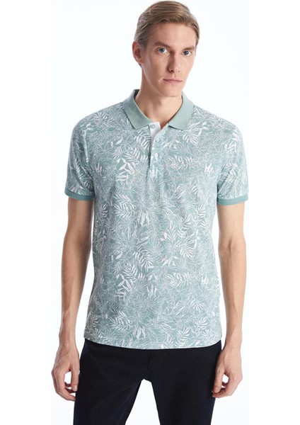 Classic Polo Yaka Kısa Kollu Desenli Erkek Tişört
