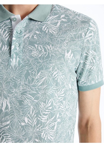 Classic Polo Yaka Kısa Kollu Desenli Erkek Tişört fırsatları