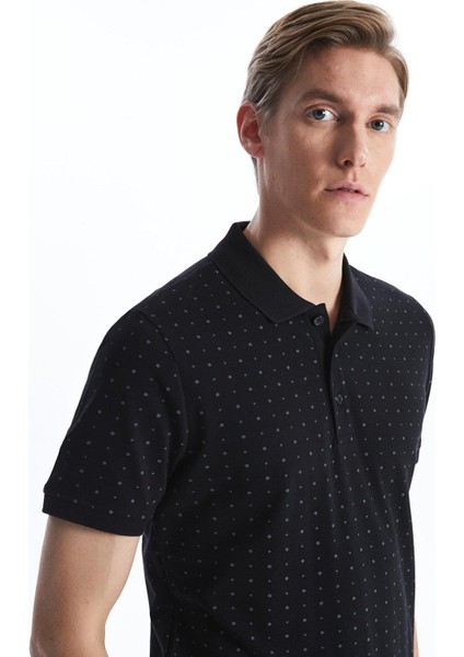 Classic Polo Yaka Kısa Kollu Desenli Pike Erkek Tişört fiyatları