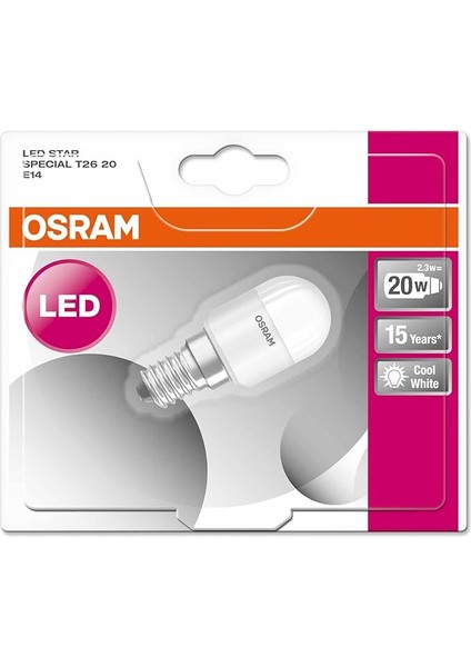 LED Star T26 2,3W/2700K E14 200 Lm