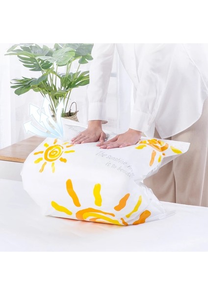 80X100CM Vakum Saklama Torbası Sıkıştırma Torbası Ev Gardırop Giysileri Bitirme Depolama Kalınlaşmış Mühürlü Uzay Tasarrufu Vakum Aletine Gerek Yok (Yurt Dışından) indirimleri