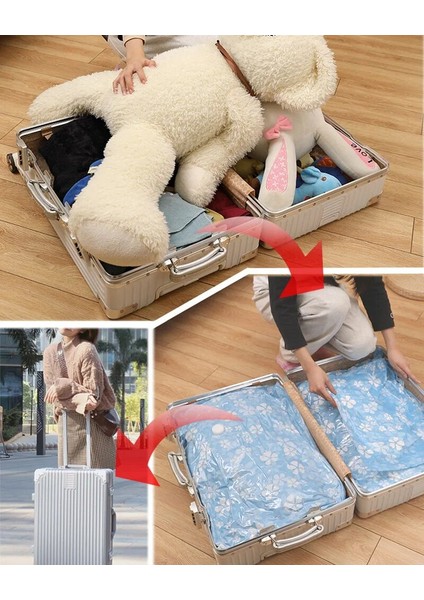 40X60CM Çanta 2 Parça Kalınlaşmış Vakum Saklama Torbası Katlanabilir Elbise Organizatör Yeniden Kullanılabilir Sıkıştırılmış Çanta Space Saver Giyim Mühür Paketi Ev Seyahat Için (Yurt Dışından) fırsatları