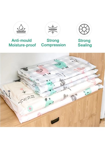 60X80 cm 6 Parça Vakum Torbası Saklama Torbaları Giysiler Için Yorgan Battaniye Aşağı Ceket Ev Sıkıştırılmış Organizatör Seyahat Tasarrufu Uzay Çanta Mühür Paketi (Yurt Dışından) fiyatları