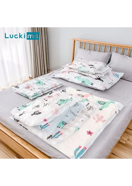 60X80 cm 6 Parça Vakum Torbası Saklama Torbaları Giysiler Için Yorgan Battaniye Aşağı Ceket Ev Sıkıştırılmış Organizatör Seyahat Tasarrufu Uzay Çanta Mühür Paketi (Yurt Dışından) fırsatları