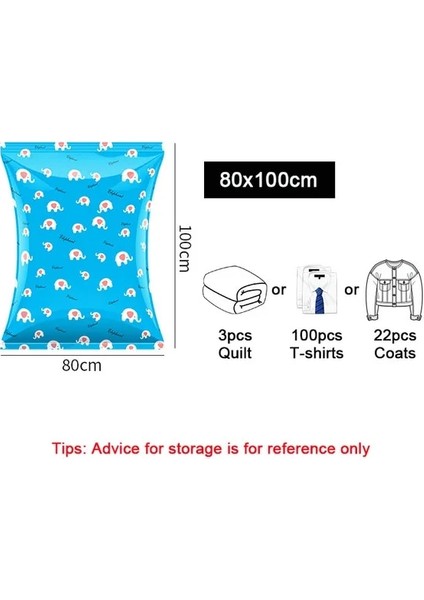 80X100CM 4 Parça Yeniden Kullanılabilir Vakum Saklama Çantası Ev Organizatör Yatak Giysileri Yorgan Seyahat Mühür Sıkıştırılmış Uzay Tasarruf Çanta Dolap Organizatör (Yurt Dışından)