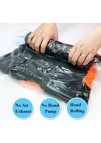 35X50CM Vakum Poşeti Giysi Saklama Çantası El Haddeleme Organizatör Şeffaf Sıkıştırma Seyahat Saklama Çantası Yerden Tasarruf Sağlayan Katlanabilir Çanta (Yurt Dışından) fiyatları