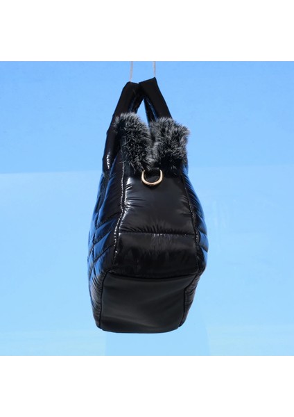 Yeşil 34X25X14CM Kış Tavşan Kürk Çanta Lüks Çanta Tasarımcısı Yastıklı Omuz Çantaları Yumuşak Uzay Pamuk Çanta Crossbody Çanta Kadın Çanta (Yurt Dışından) indirimleri