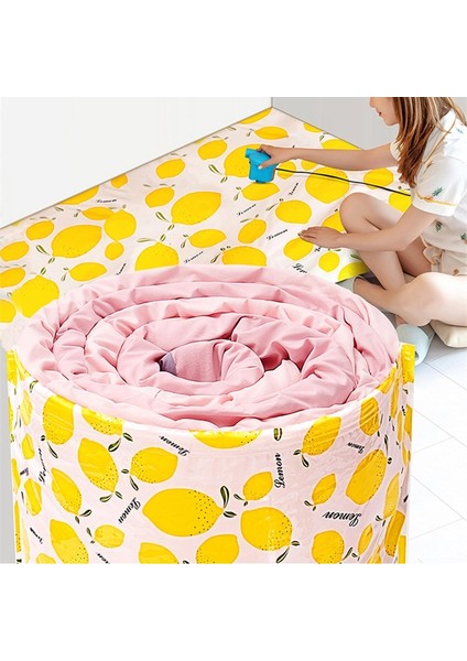 Elektrikli Hava Pompası 70X100 cm Kalınlaşmış Büyük Vakum Torbası Valfli Elbise Saklama Torbası Şeffaf Bordür Katlanır Sıkıştırma Seyahat Yerden Tasarruflu Sızdırmazlık Ba (Yurt Dışından) modelleri