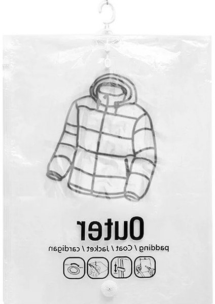 Stil B 3 Adet 1 ~ 5 Adet Dolap Asılı Organizatör Vakum Torbası Elbise Saklama Çantası Askı ile Yerden Tasarruflu Temizle Mühür Çanta Dolap Sıkıştırılmış (Yurt Dışından) modelleri