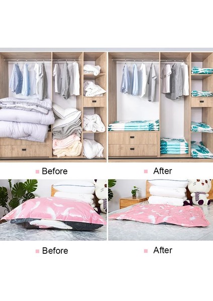 60X80 cm 3 Parça Yeni Vakum Saklama Çantası Ev Organizatör Giysi Mühür Sıkıştırılmış Çanta Yastıklar Yatak Battaniye Uzay Tasarrufu Sıkıştırma Çantası (Yurt Dışından) modelleri
