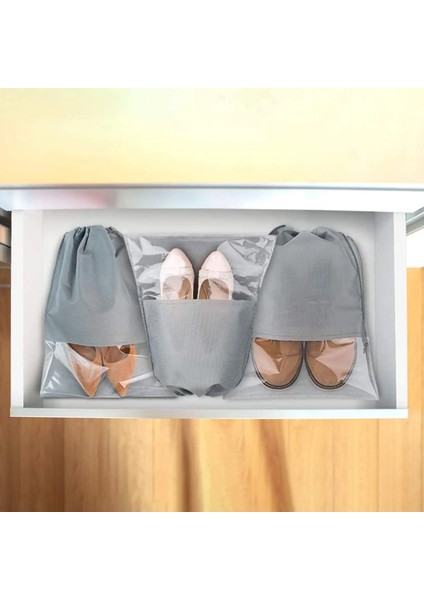 Mavi 27CM x 36CM-10 Adet 5-15 Adet Seyahat Ayakkabı Çantası Büyük Taşınabilir Ipli Ayakkabı Saklama Torbaları Dokunmamış Toz Geçirmez Kese Ayakkabı Için Yer Tasarrufu Organizatör (Yurt Dışından) fırsatları