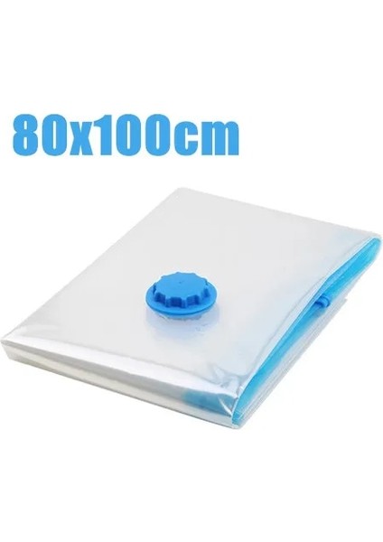 80X100 cm Uygun Vakum Poşeti Depolama Ev Düzenleyici Şeffaf Elbise Organizatör Mühür Sıkıştırılmış Seyahat Tasarruflu Yer Çanta Paketi (Yurt Dışından)