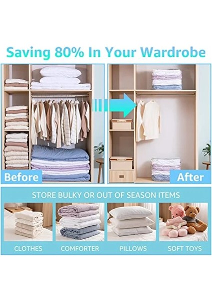 Düz Çanta 60X80 cm Yüksek Kapasiteli Vakum Torbası Paketi Sıkıştırılmış Organizatör Yorgan Elbise Şeffaf Yerden Tasarruflu Mühür Çanta Katlanabilir Saklama Çantası (Yurt Dışından) indirimleri
