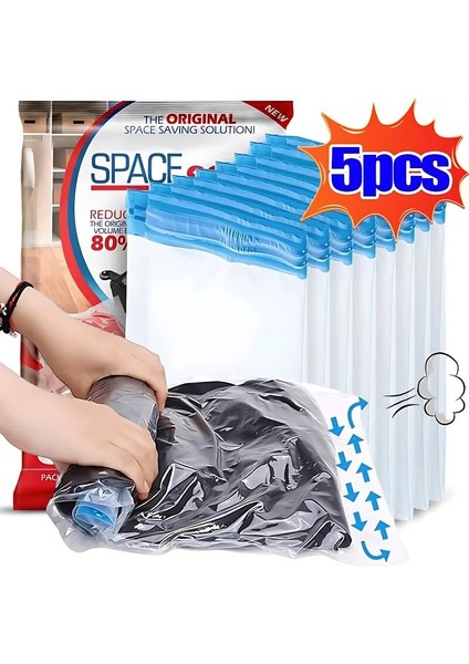 S(50X35CM) 2 Adet El Rulo Şeffaf Katlanabilir Sıkıştırılmış Sıkıştırma Vakum Torbası Ev Giysileri Şeffaf Plastik Saklama Çantası Uzay Tasarruflu Mühür Çanta (Yurt Dışından) indirimleri