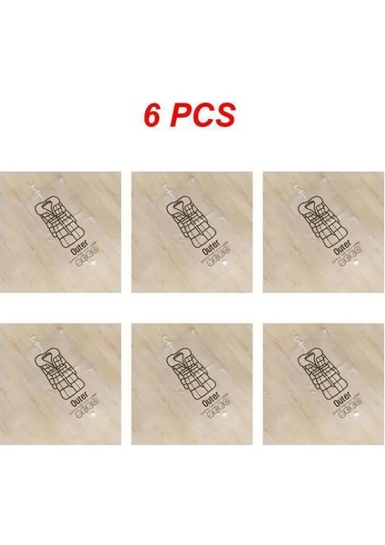 Stil A 6 Adet 1 ~ 8 Adet Asılı Şeffaf Vakum Saklama Çantası Giysi Organizatör Tasarrufu Yer Tutucu Katlanır Çanta Paketi Konfeksiyon Toz Geçirmez (Yurt Dışından)