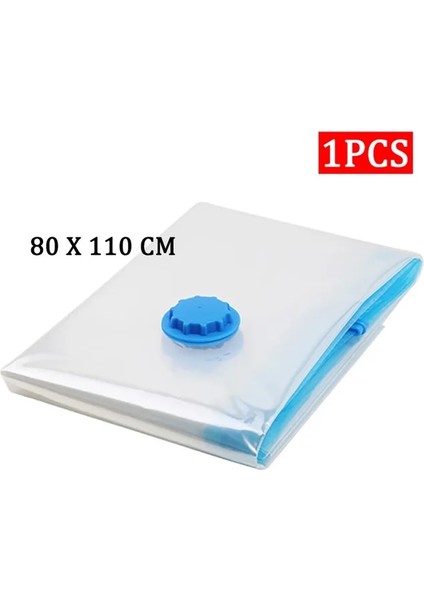 1 Adet 80X110 cm Büyük Kapasiteli Saklama Torbaları Vakum Seyahat Çantaları Giysi Yastıklar Yatak Battaniye Uzay Tasarrufu Sıkıştırma Yatak Ev Organizatör (Yurt Dışından)