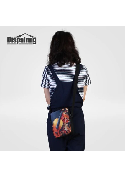 BAG39 23X17X5CM Dispalang Kadın Küçük Messenger Çanta Evren Uzay Crossbody Çanta Unisex Seyahat Rahat Iş Flap Genç Okul Çantası (Yurt Dışından)