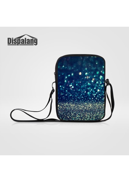 BAG39 23X17X5CM Dispalang Kadın Küçük Messenger Çanta Evren Uzay Crossbody Çanta Unisex Seyahat Rahat Iş Flap Genç Okul Çantası (Yurt Dışından)