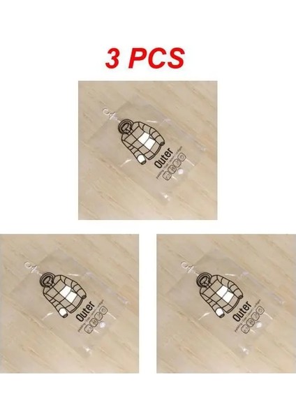 Stil B 3 Adet 1 ~ 5 Adet Asılı Şeffaf Vakum Saklama Çantası Giysi Organizatör Tasarrufu Yer Tutucu Katlanır Çanta Paketi Konfeksiyon Toz Geçirmez (Yurt Dışından)