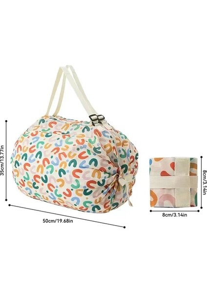 B-Renkli Harfler Katlanabilir Alışveriş Çantası Uzay Tasarrufu Yeniden Kullanılabilir Süpermarket Bakkal Alışveriş Çantası Seyahat Plaj Spor Spor Çantası Aperatifler Giysileri Için (Yurt Dışından)