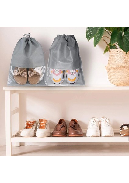 Siyah 27CM x 36CM-5 Adet 5-15 Adet Seyahat Ayakkabı Çantası Büyük Taşınabilir Ipli Ayakkabı Saklama Torbaları Dokunmamış Toz Geçirmez Kese Ayakkabı Için Yer Tasarrufu Organizatör (Yurt Dışından) modelleri