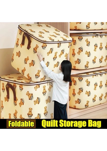 70X50X30CM Dokunmamış Yorgan Saklama Çantası Giyim Organizatör Yorgan Yastık Battaniye Organizatör Toz Geçirmez Uzay Tasarruf Çantası Büyük Kapasiteli (Yurt Dışından) fiyatları
