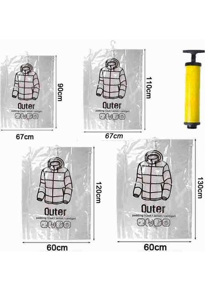 60X110 cm 1 Adet Dolap Asılı Organizatör Vakum Torbası Elbise Saklama Çantası Askı ile Yerden Tasarruflu Şeffaf Mühür Çanta Dolap Sıkıştırılmış Çanta (Yurt Dışından) fiyatları