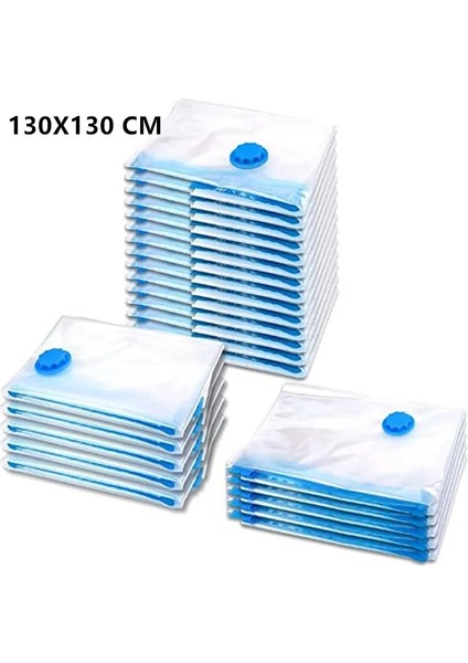 Manuel Hava Pompası 130X130 cm Premium Vakumlu Saklama Çantası %80 Daha Fazla Depolama Alanı!çift Fermuar Contası, Üçlü Conta Vanası!yorgan, Battaniye, Yatak Takımı, Giysi Için (Yurt Dışından) fiyatları