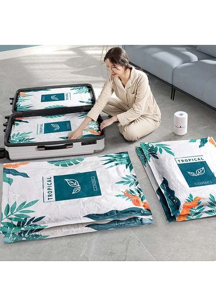 80X60CM Yeniden Kullanılabilir Vakum Saklama Çantası Seyahat Kıyafetleri Battaniyeler Yorgan Sıkıştırma Yerden Tasarruf ve El Için Özel / Elektrikli Pompa (Yurt Dışından) fiyatları